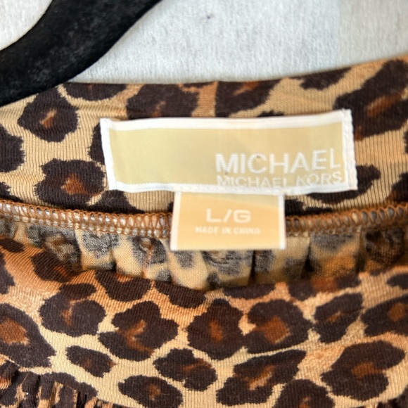 Michael Kors animal print halter sleeveless top - Picture 3 of 6